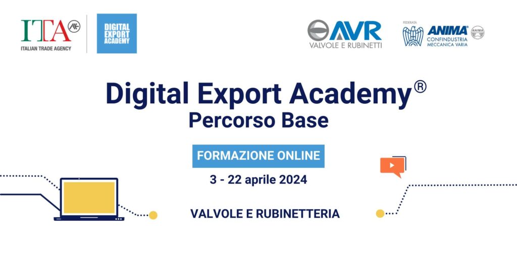 Digital Export Academy settore valvole e rubinetteria